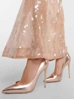 Women's High Heels Metallic Pointed Toe Stiletto Heel Dress Shoes