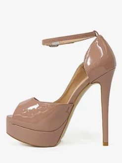 Women's High Heels Platforms Peep Toe Ankle Strap Pumps