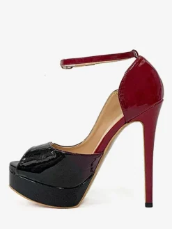 Women's High Heels Platforms Peep Toe Ankle Strap Pumps