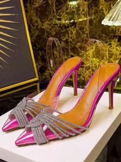 Women's High Heels Pointed Toe Rhinestones Stiletto Heel Pumps