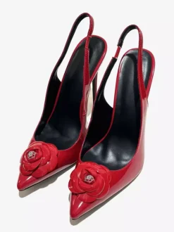 Women's High Heels Pointed Toe Flowers Slingback Pumps