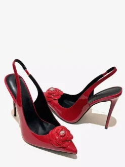 Women's High Heels Pointed Toe Flowers Slingback Pumps