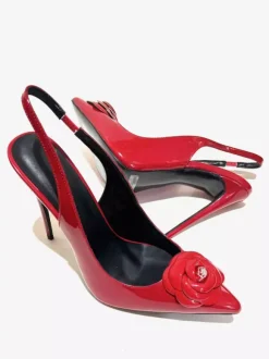 Women's High Heels Pointed Toe Flowers Slingback Pumps
