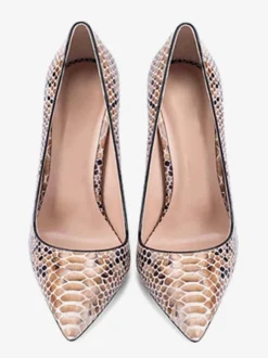 Women's High Heels Pointed Toe Snake Print Stiletto Heel Pumps