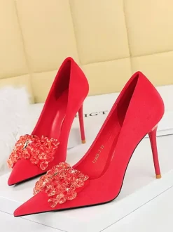 Women's High Heels Stiletto Heel Pumps Suede Leather