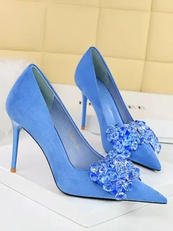 Women's High Heels Stiletto Heel Pumps Suede Leather