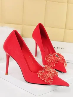 Women's High Heels Stiletto Heel Pumps Suede Leather