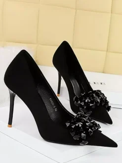 Women's High Heels Stiletto Heel Pumps Suede Leather