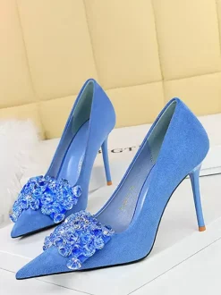 Women's High Heels Stiletto Heel Pumps Suede Leather