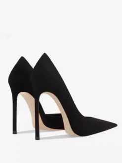 Women's High Heels Suede Black Pointed Toe Stiletto Heel Dress Shoes