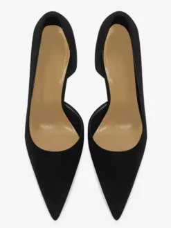 Women's High Heels Suede Black Pointed Toe Stiletto Heel Dress Shoes