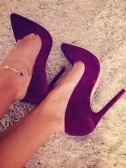 Women's High Heels Suede Pointed Toe Stiletto Heel Pumps