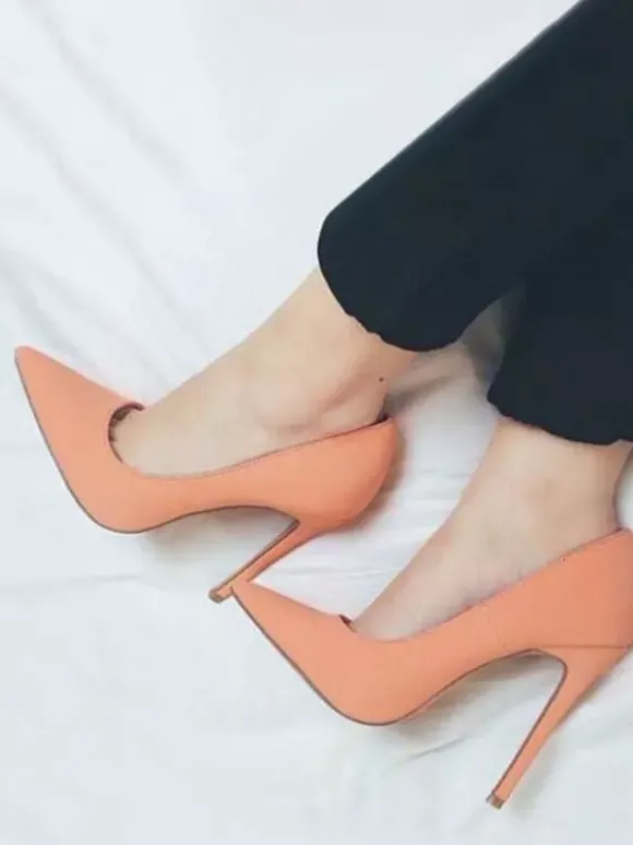 Women's High Heels Suede Pointed Toe Stiletto Heel Pumps