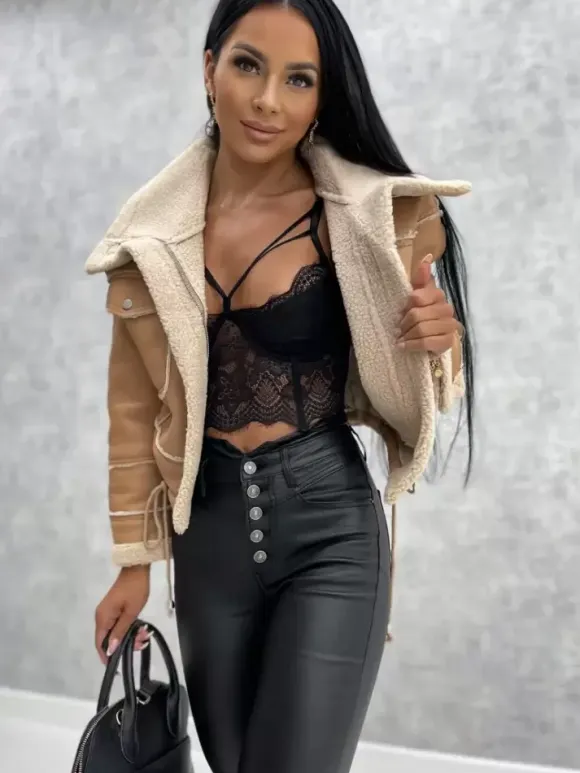 Women's Jackets Turndown Collar Spring Black Punk Outerwear For Women