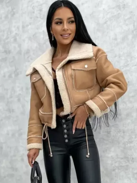 Women's Jackets Turndown Collar Spring Black Punk Outerwear For Women