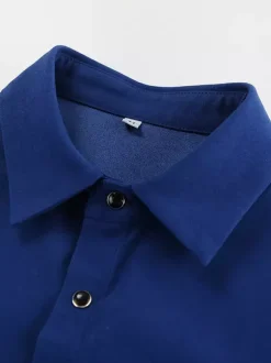 Women's Jackets Turndown Collar Front Button Casual Buttons Blue Jacket For Women