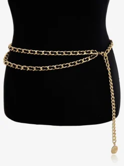 Women's Jewelry Body Chain Gold Metal Adjustable 28-32 Inches Waist Chain