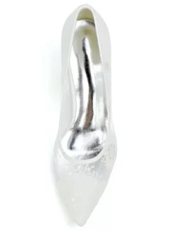 Women's Lace Kitten Heel Bridal Shoes