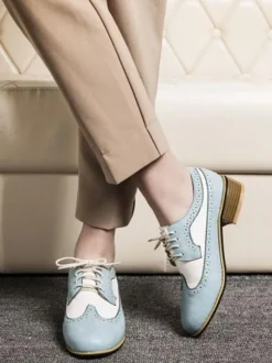 Women's Lace Up Wingtips Oxford Shoes