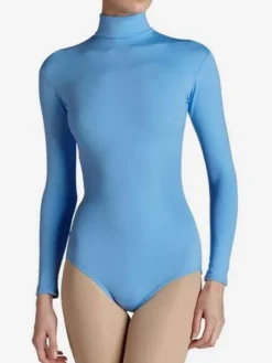 Womens Long Sleeve Turtleneck Dance Ballet Leotard Bodysuit