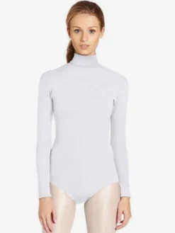 Womens Long Sleeve Turtleneck Dance Ballet Leotard Bodysuit