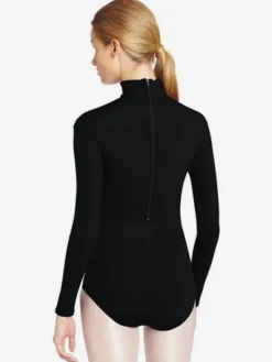 Womens Long Sleeve Turtleneck Dance Ballet Leotard Bodysuit