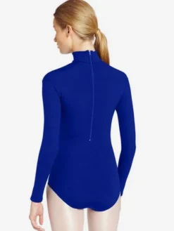 Womens Long Sleeve Turtleneck Dance Ballet Leotard Bodysuit