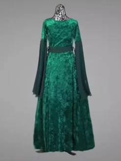 Womens Medieval Renaissance Gown Dress For Women Adjustable Lace Up Irish Retro Gown Long Dress Costumes