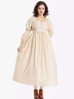 Womens Medieval Renaissance Dress Village Maid Cosplay Costumes