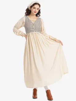 Womens Medieval Renaissance Dress Village Maid Cosplay Costumes