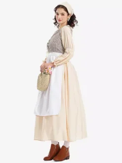Womens Medieval Renaissance Dress Village Maid Cosplay Costumes