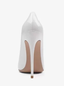 Women's Patent Leather Stiletto Heel Pumps White