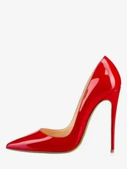 Women's Patent Leather Stiletto Heel Pumps White