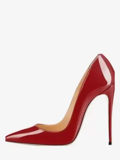 Women's Patent Leather Stiletto Heel Pumps White
