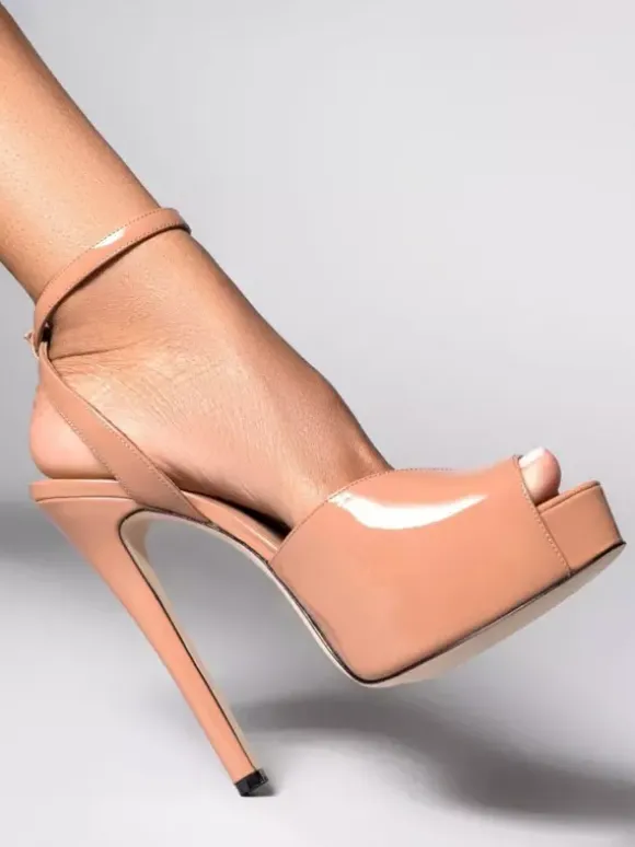 Women's Peep Toe High Heel Sandals Platform Ankle Strap Sexy Sandal Shoes