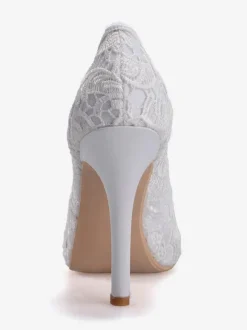 Women's Platform Lace Bridal Heels Peep Toe