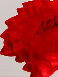 Women's Red Frills Gothic Victorian Hats