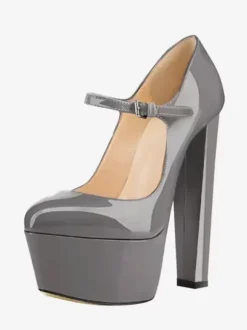 Women's Red High Heel Pumps Sexy Platform Sky High Mary Jane Shoes