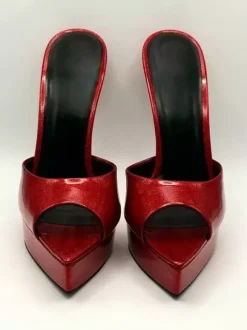 Women's Red Sexy Sandals High Heel Peep Toe Platform Sandal Slippers