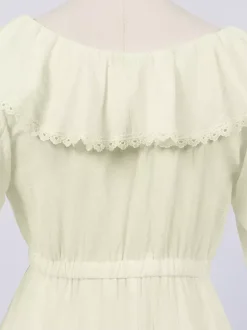 Womens Retro Medieval Costumes Ruffles Polyester Marie Antoinette Costume Set