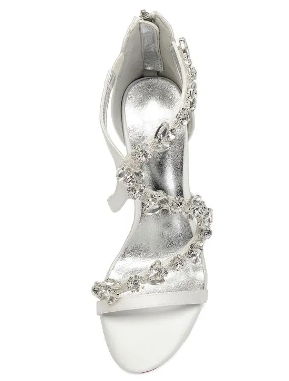 Women's Rhinestone Straps Stiletto Heel Bridal Sandals