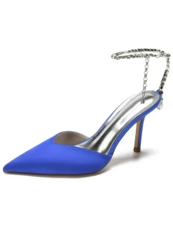 Women's Rhinestones Ankle Strap Bridal Heels