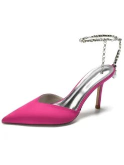 Women's Rhinestones Ankle Strap Bridal Heels