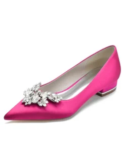 Women's Rhinestones Flat Bridal Shoes