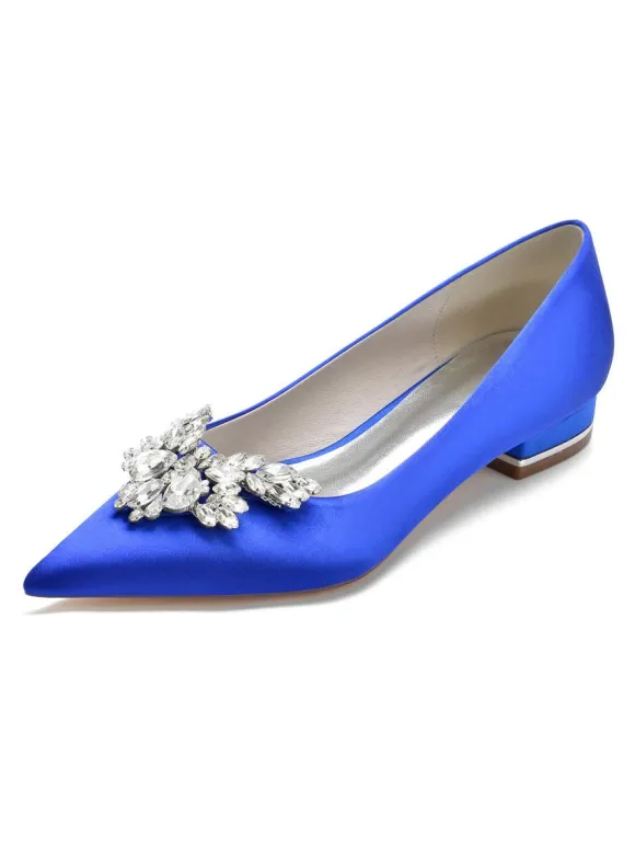 Women's Rhinestones Flat Bridal Shoes