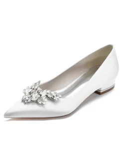 Women's Rhinestones Flat Bridal Shoes