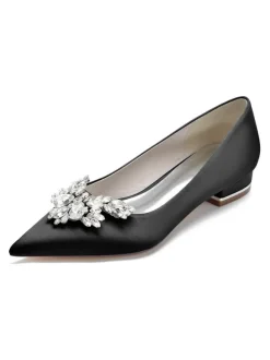 Women's Rhinestones Flat Bridal Shoes