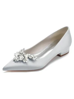 Women's Rhinestones Flat Bridal Shoes
