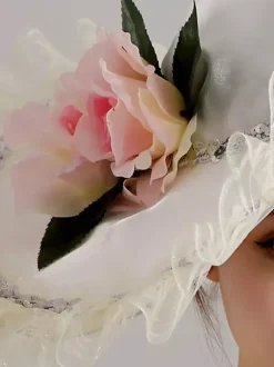 Women's 1800s Era Misses Wide Brim Victorian Hats For Party