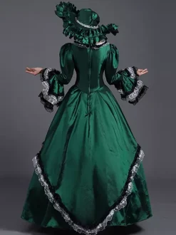 Women's 1800s Retro Rococo Dress Masked Party Ball Gown Victorian Costume Dress